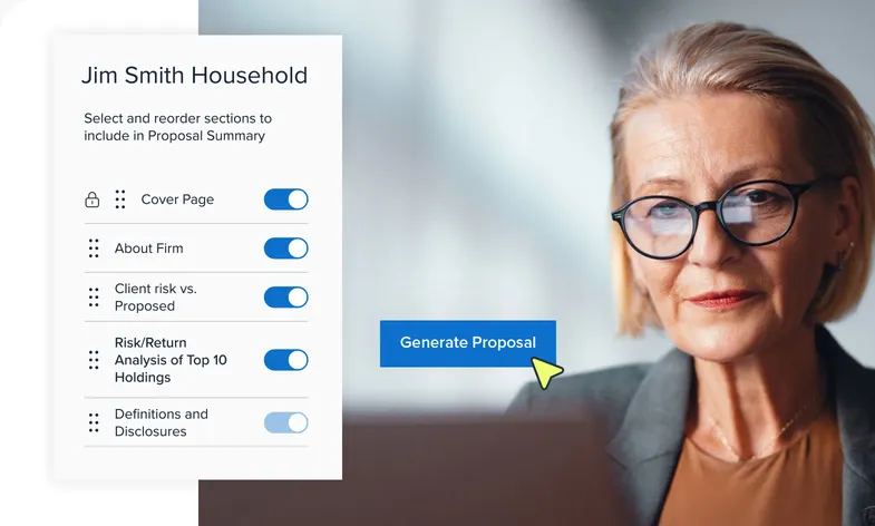 Vestmark advisor suite proposal generation